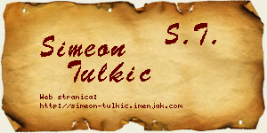 Simeon Tulkić vizit kartica